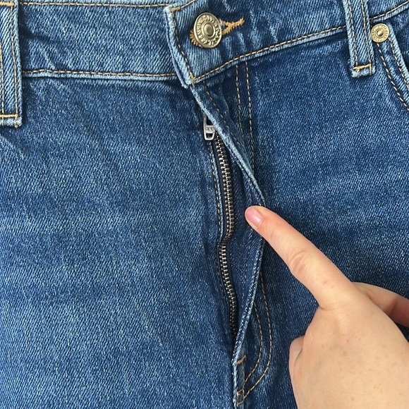 7 For All Mankind  Logan Stovepipe Explorer Jeans size 33 classic blue straight - Picture 9 of 15